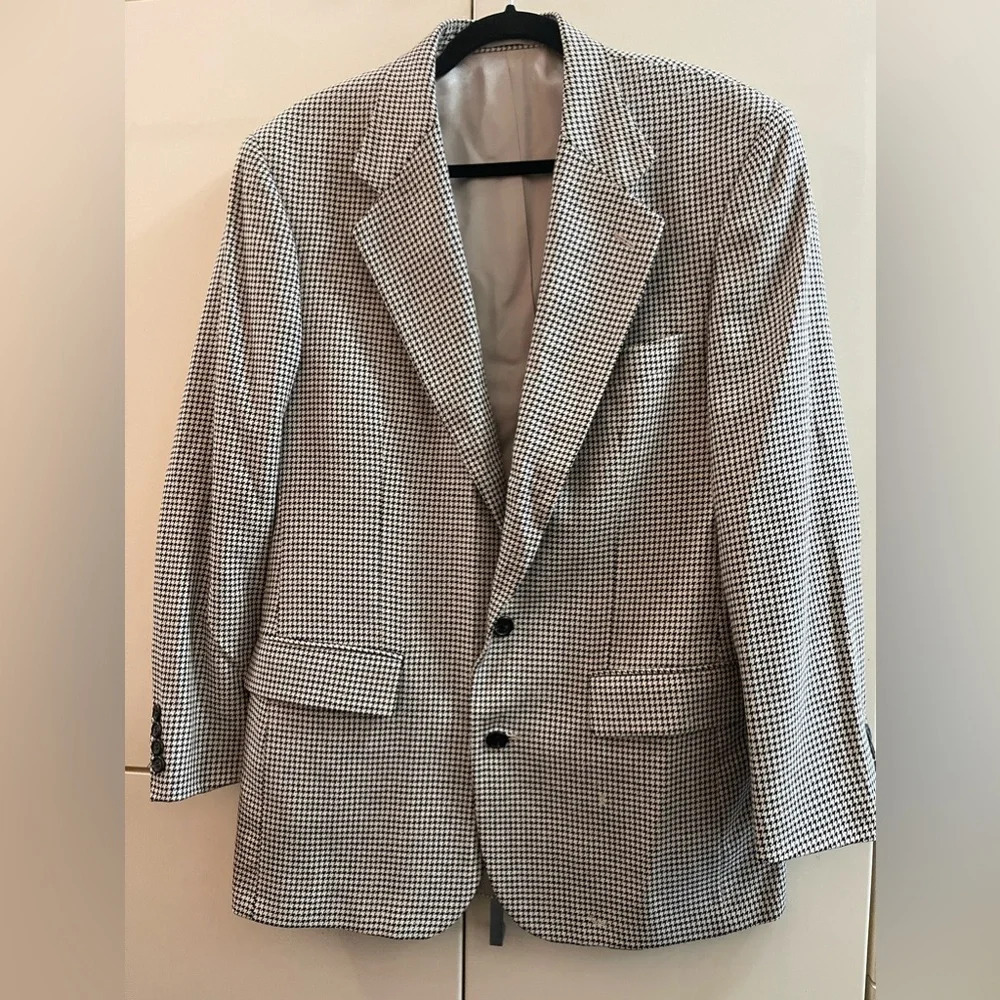 GIVENCHY MONSIEUR Suit Jacket Mens  Black And White Size M/L